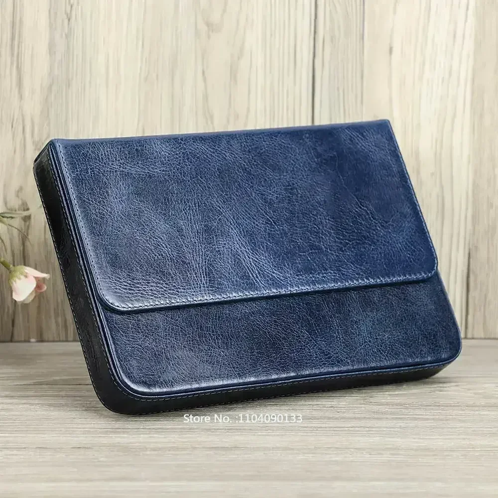 Leather Fountain Pen Case 3 Slots Pouch - Hot Luxury Genuine Leather 12 Slots