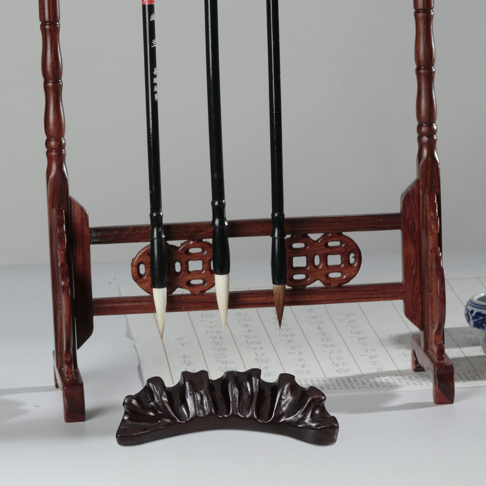 Vintage Wooden Calligraphy Bru - đánh giá và giá Wooden Fountain Pen Desk Stand Holder