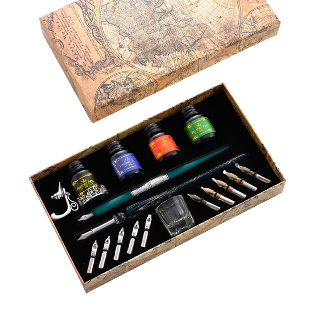 Unique Dip Pen Sets Fountain S - đánh giá và giá Glass Dip Pen Calligraphy Ink Set