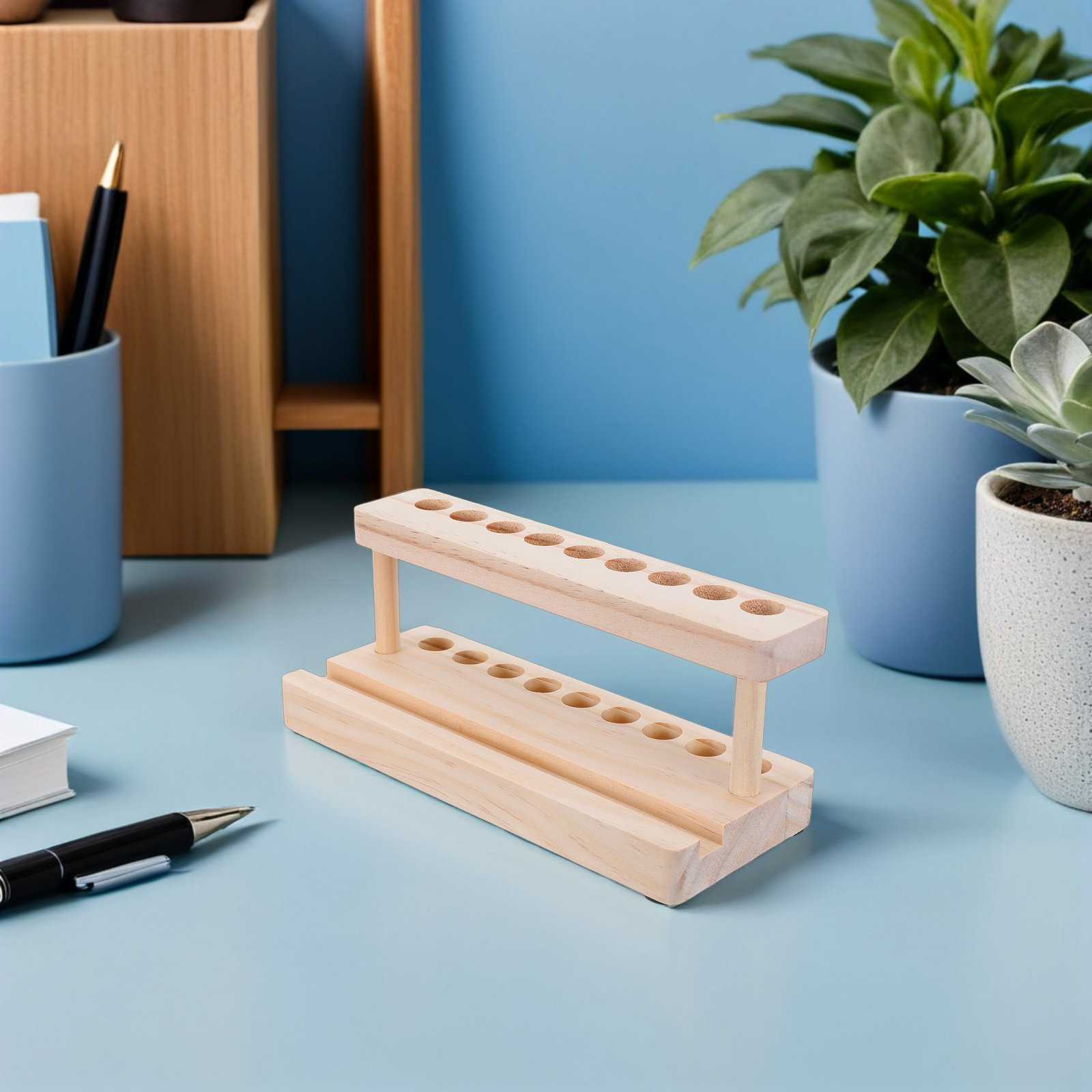 Wooden Phone Stand Holder with - đánh giá và giá Wooden Fountain Pen Desk Stand Holder
