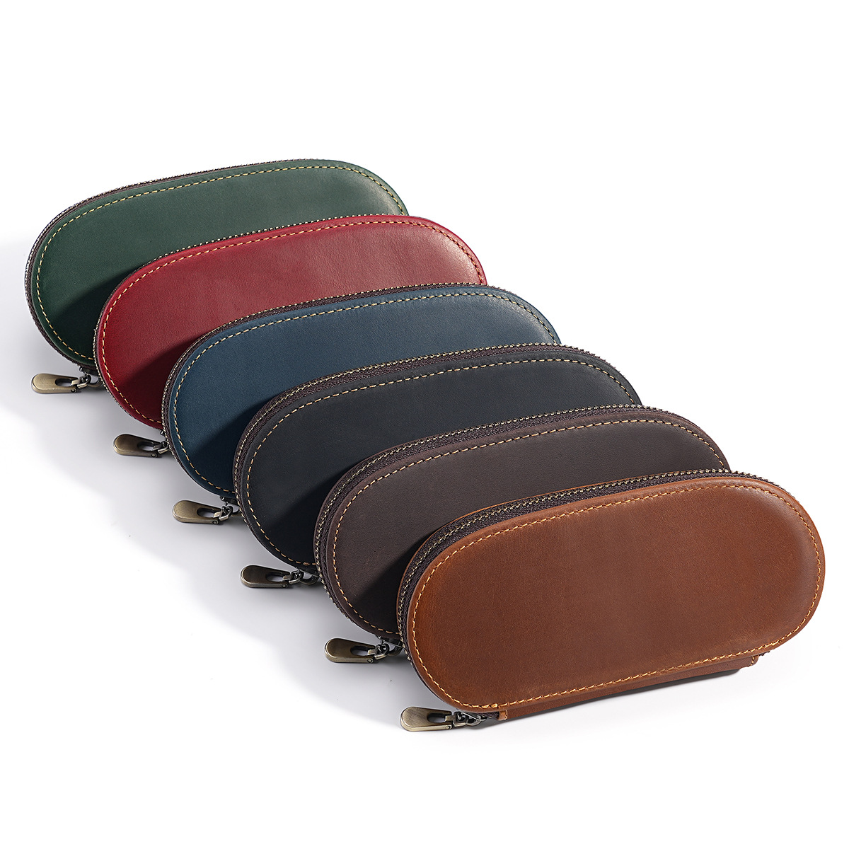 Retro 3-slot Fountain Pen Case - đánh giá và giá Leather Fountain Pen Case 3 Slots Pouch