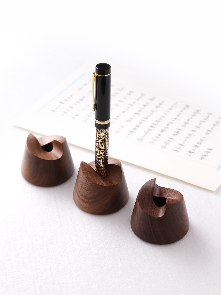 Walnut Wood Fountain Pen Holde - đánh giá và giá Wooden Fountain Pen Desk Stand Holder