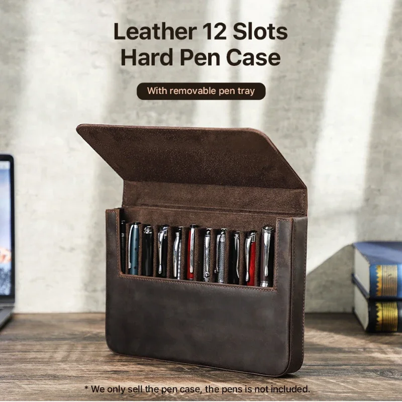 Luxury Genuine Leather 2/3/6/1 - đánh giá và giá Leather Fountain Pen Case 3 Slots Pouch