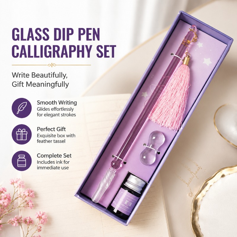 Glass Dip Pen Calligraphy Set  - đánh giá và giá Glass Dip Pen Calligraphy Ink Set