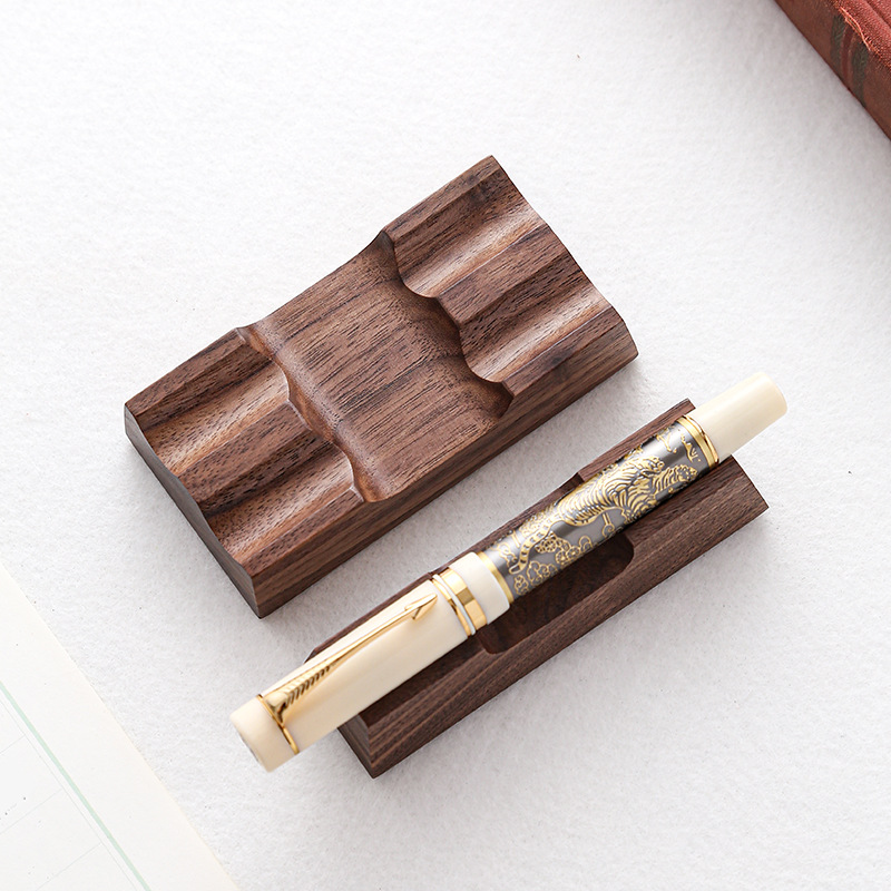 Walnut Wood Pen Holder Stand f - đánh giá và giá Wooden Fountain Pen Desk Stand Holder