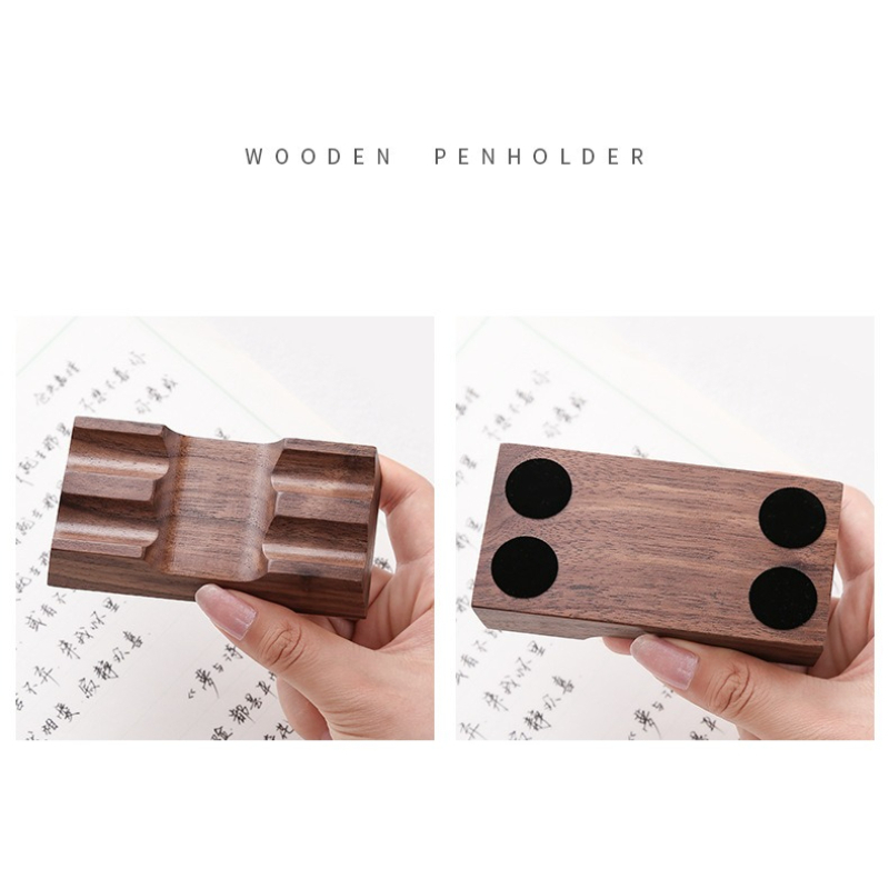 Walnut Wood Pen Holder Stand f - đánh giá và giá Wooden Fountain Pen Desk Stand Holder