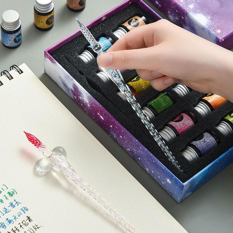 Glass Dip Pen Set Crystal Star - đánh giá và giá Glass Dip Pen Calligraphy Ink Set