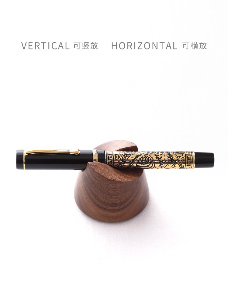 Walnut Wood Fountain Pen Holde - đánh giá và giá Wooden Fountain Pen Desk Stand Holder