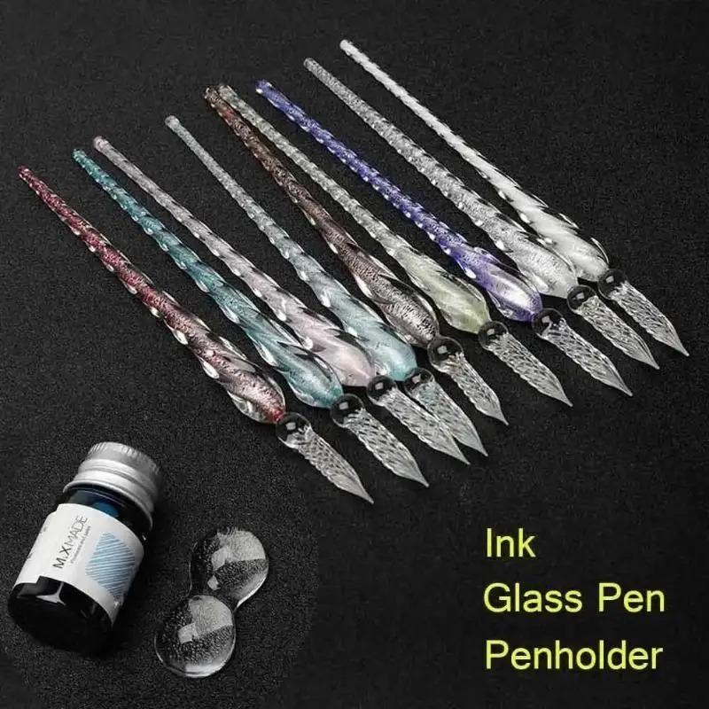 Crystal Glass Dipping Pen Set  - đánh giá và giá Glass Dip Pen Calligraphy Ink Set