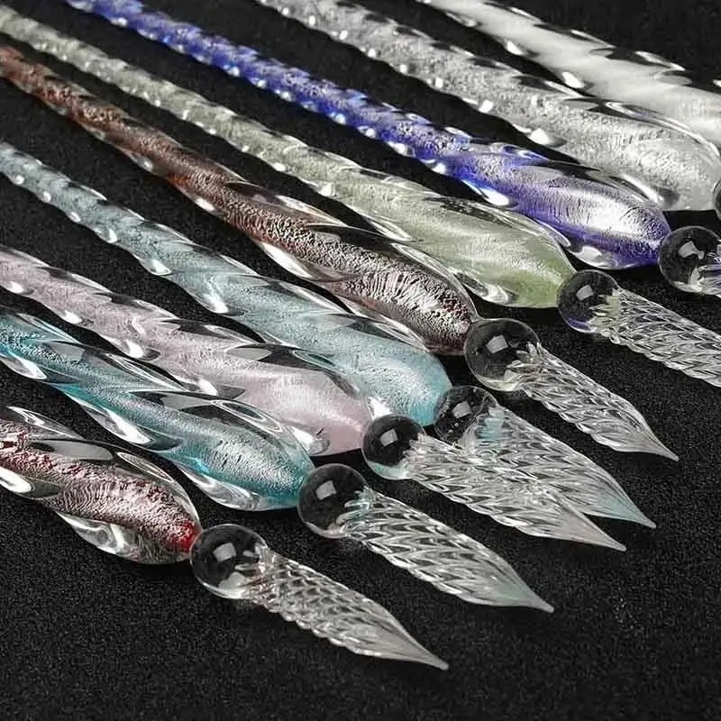 Crystal Glass Dipping Pen Set  - đánh giá và giá Glass Dip Pen Calligraphy Ink Set