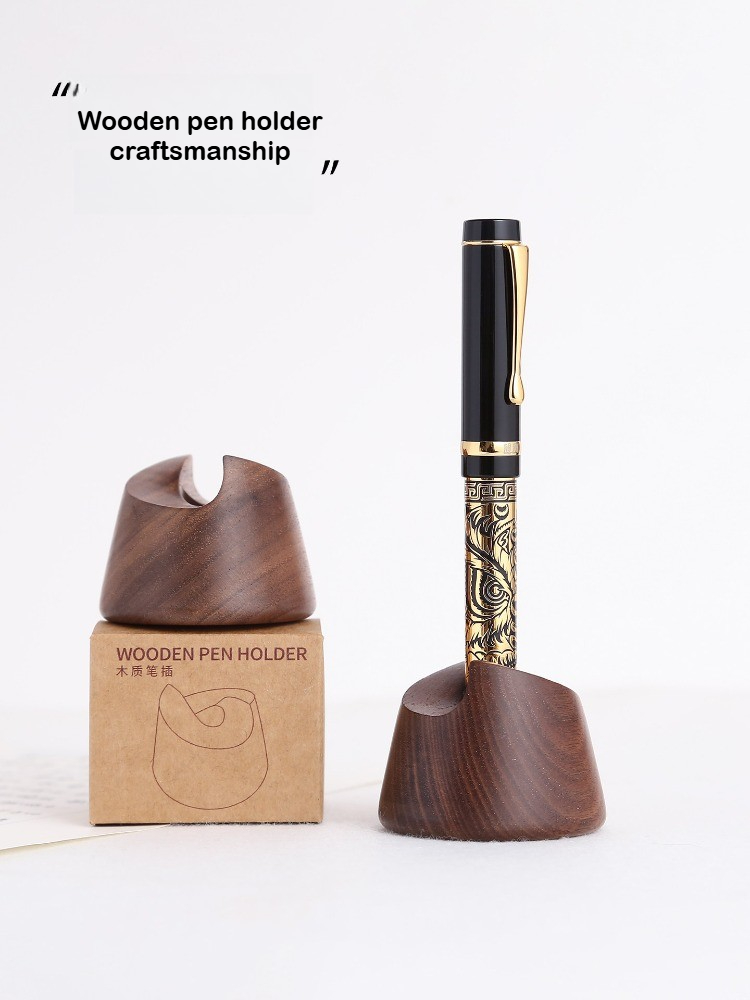 Walnut Wood Fountain Pen Holde - đánh giá và giá Wooden Fountain Pen Desk Stand Holder