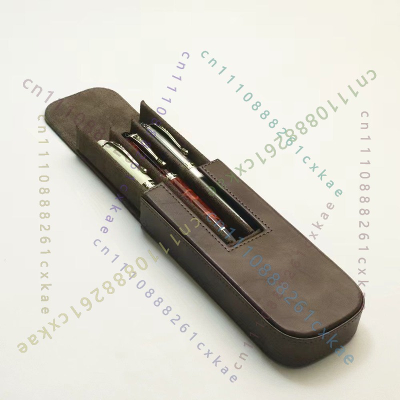 3‑Slots Pen Storage Case, PU L - đánh giá và giá Leather Fountain Pen Case 3 Slots Pouch
