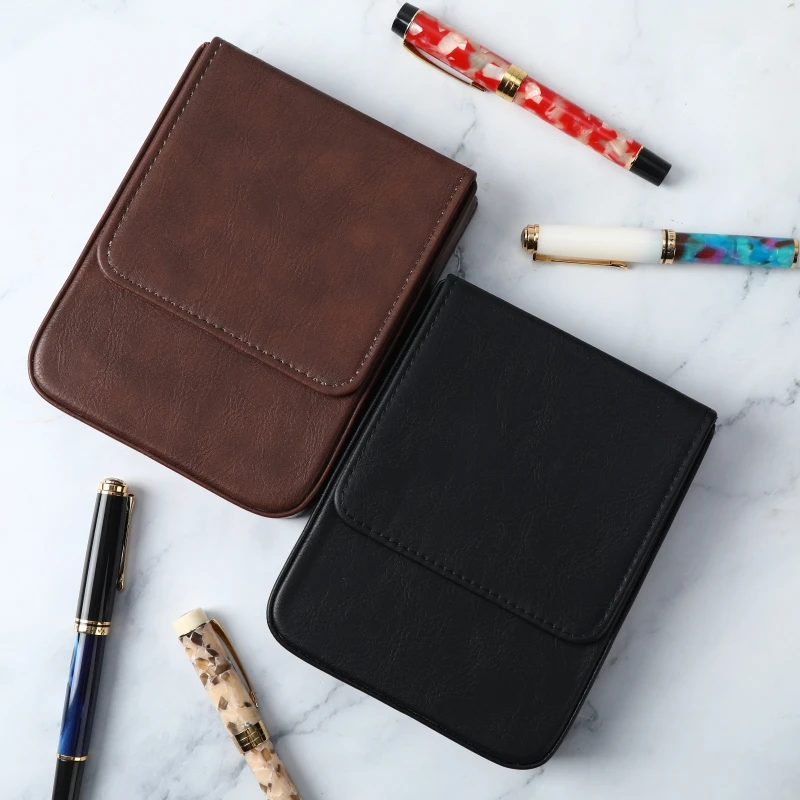 Luxury PU Leather 10/6/3 Slots - đánh giá và giá Leather Fountain Pen Case 3 Slots Pouch