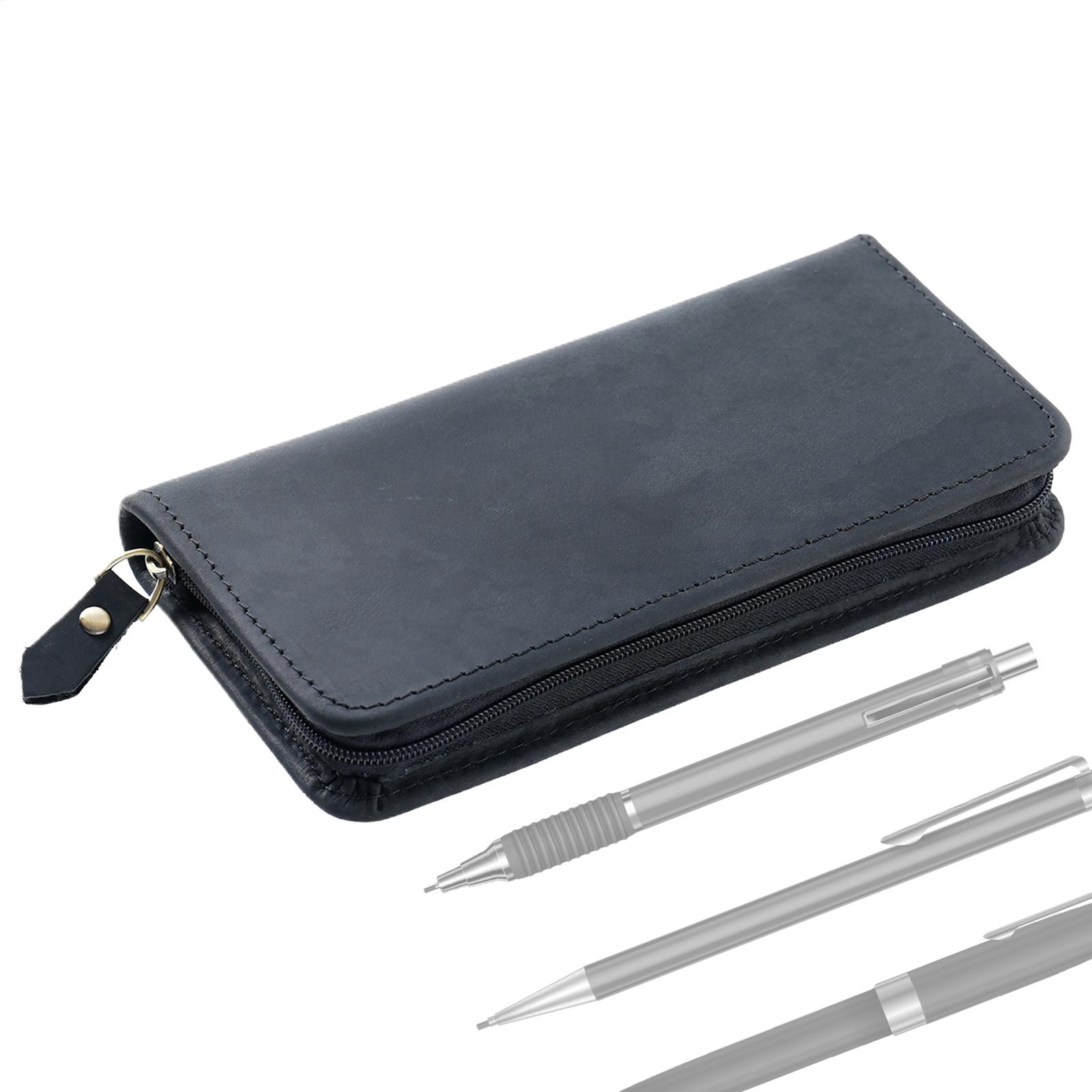 3 Slots Leather Pen Bag Vintag - đánh giá và giá Leather Fountain Pen Case 3 Slots Pouch