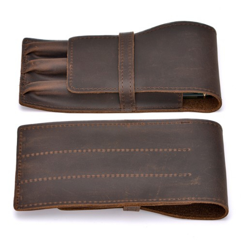A+ 3 Slots Vintage Leather Fou - đánh giá và giá Leather Fountain Pen Case 3 Slots Pouch