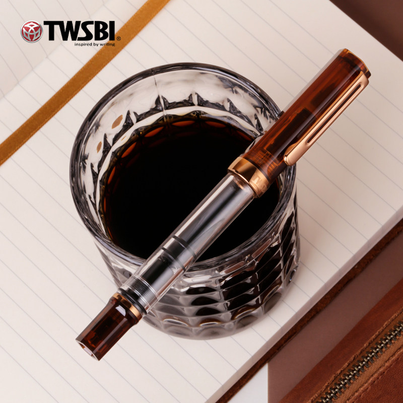 TWSBI ECO Coffee Brown Fountai - đánh giá và giá Fountain Pen Piston Filler Large Ink