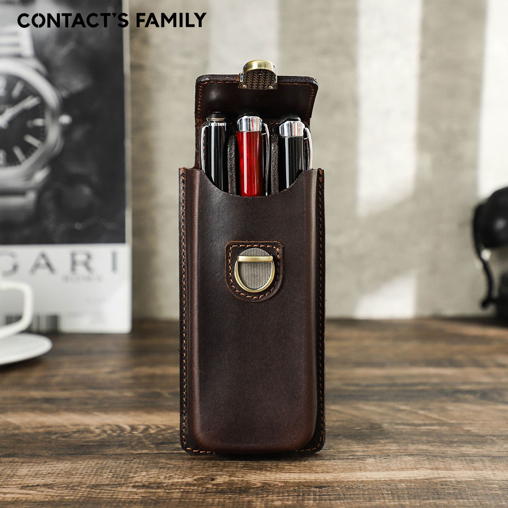 Handmade Genuine Leather 3 Slo - đánh giá và giá Leather Fountain Pen Case 3 Slots Pouch