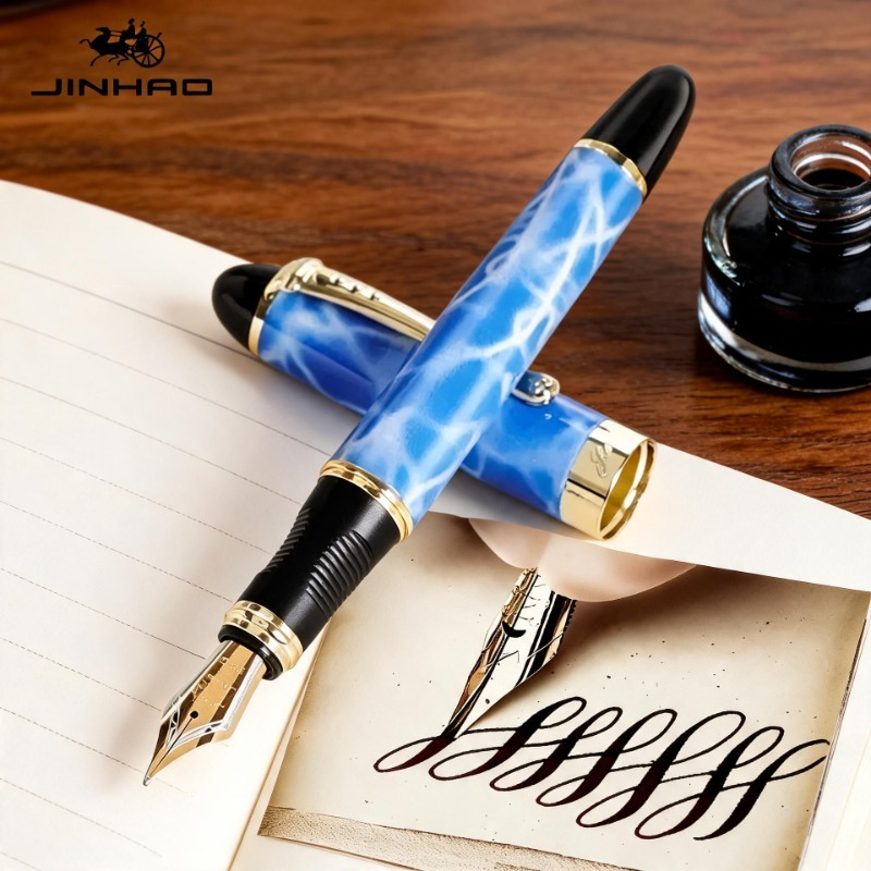 JINHAO X450 Metal Fountain Pen - đánh giá và giá Fountain Pen Calligraphy Flex Nib