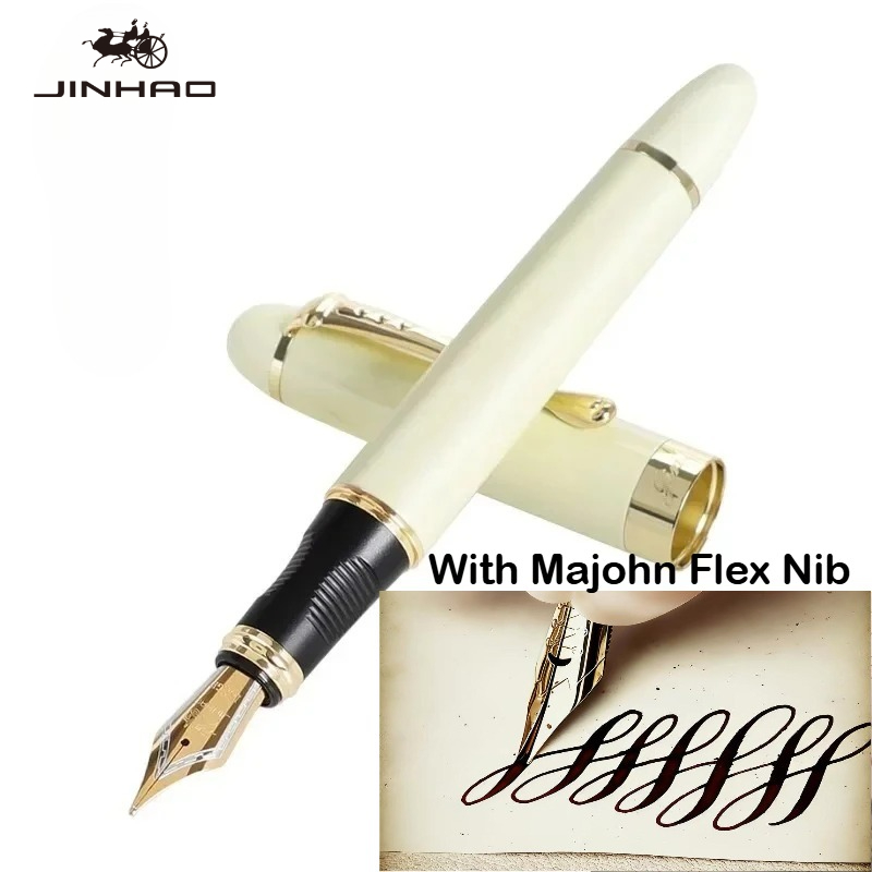 JINHAO X450 Metal Fountain Pen - đánh giá và giá Fountain Pen Calligraphy Flex Nib
