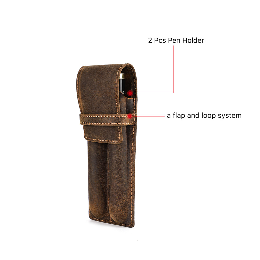 Sang Trọng Da Bò Chính Hãng Vi - đánh giá và giá Leather Fountain Pen Case 3 Slots Pouch