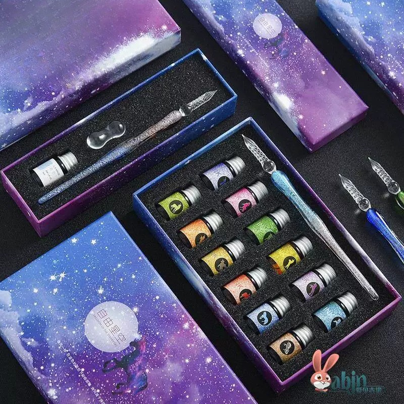Romantic Dreamy  Starry  Dip P - đánh giá và giá Glass Dip Pen Calligraphy Ink Set