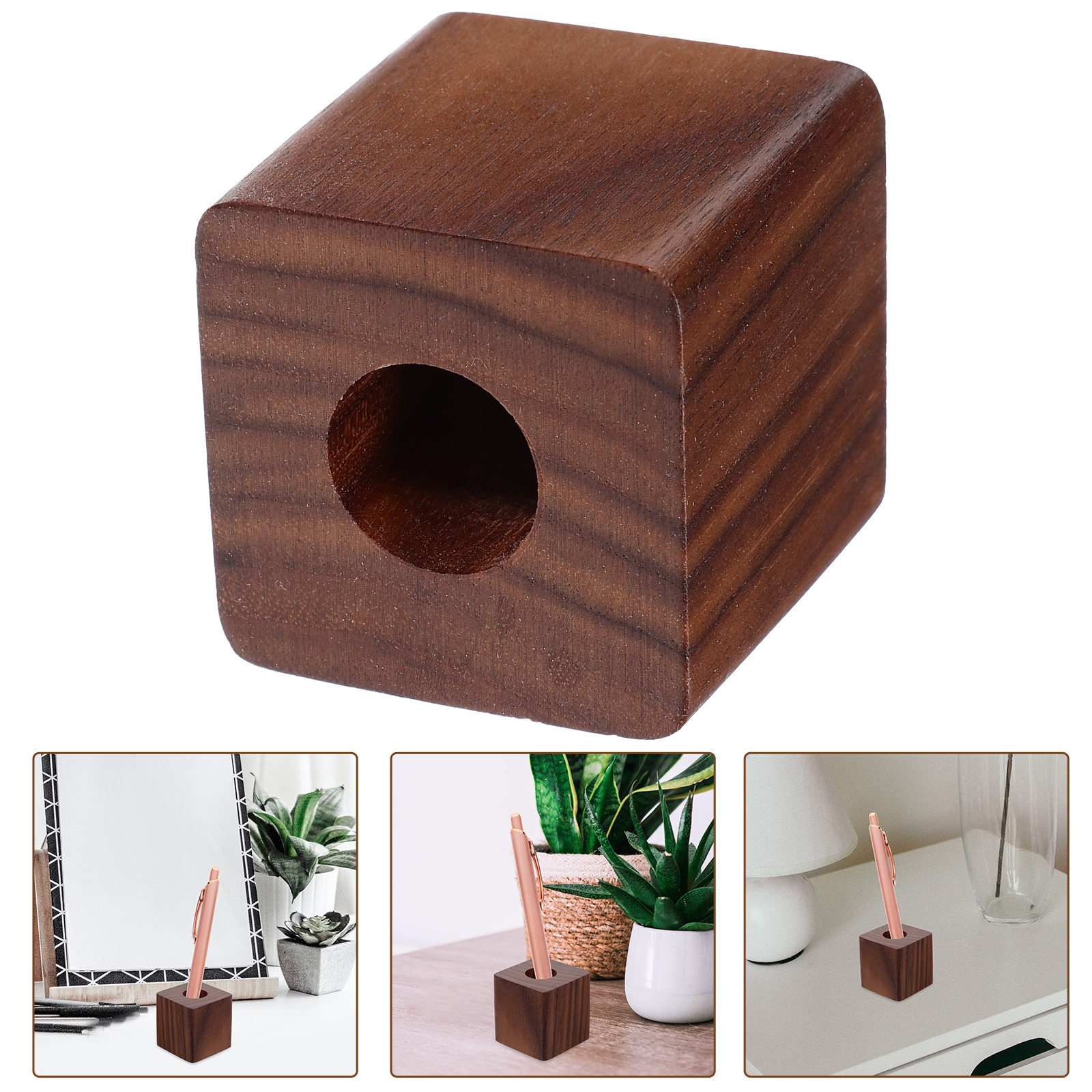 Walnut Wood Pen Stand Holder f - đánh giá và giá Wooden Fountain Pen Desk Stand Holder